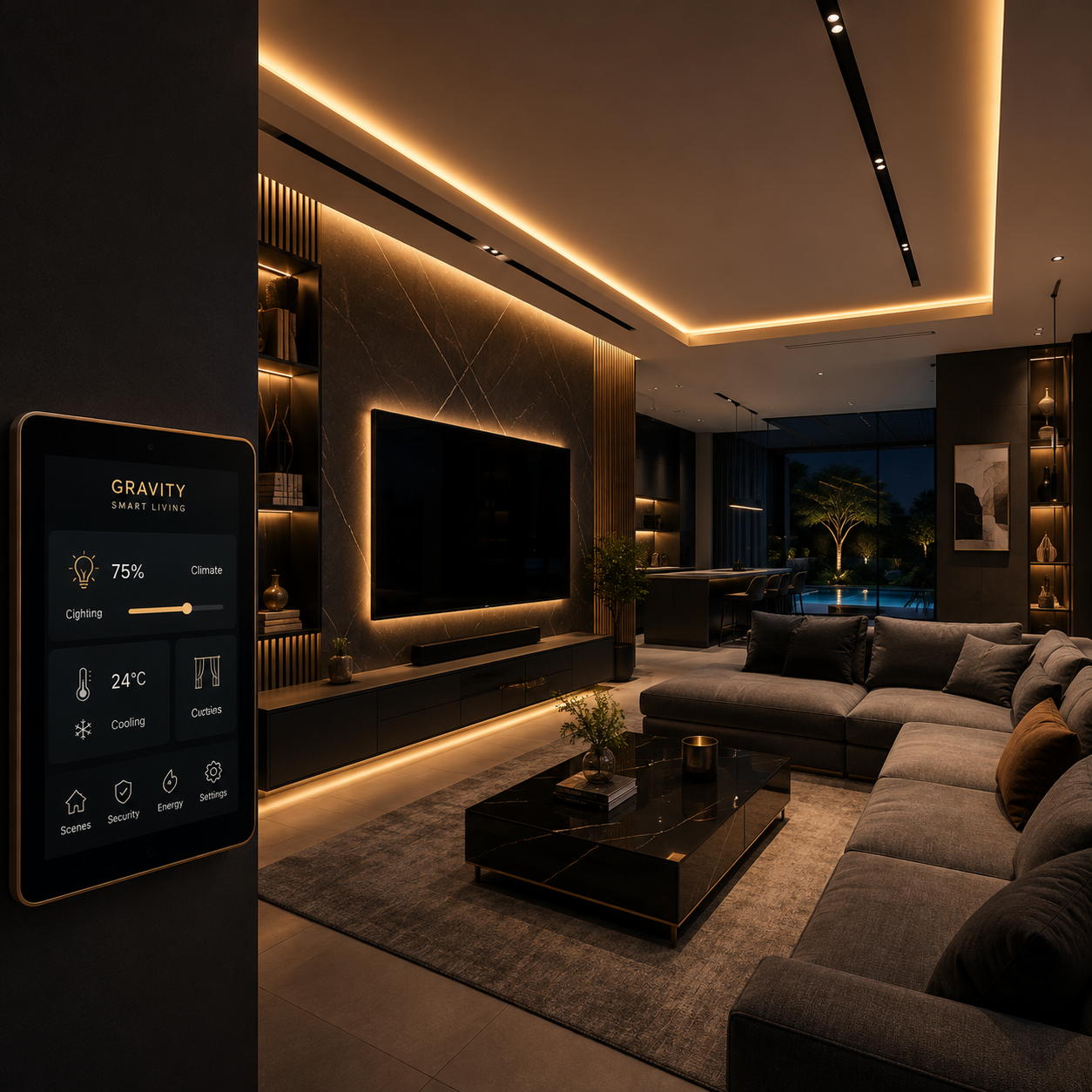 Smart lighting and climate control